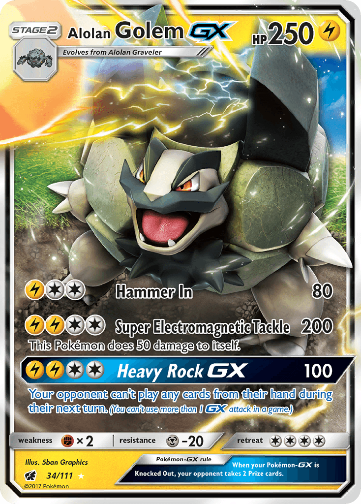 Alolan Golem-GX, Crimson Invasion 34