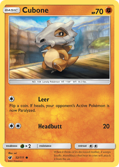 Cubone, Crimson Invasion 52