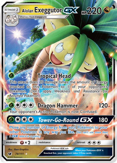 Alolan Exeggutor-GX, Crimson Invasion 74
