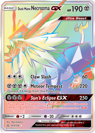 Dusk Mane Necrozma-GX, Ultra Prism 163