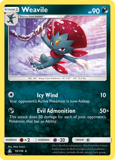 Weavile, Ultra Prism 74