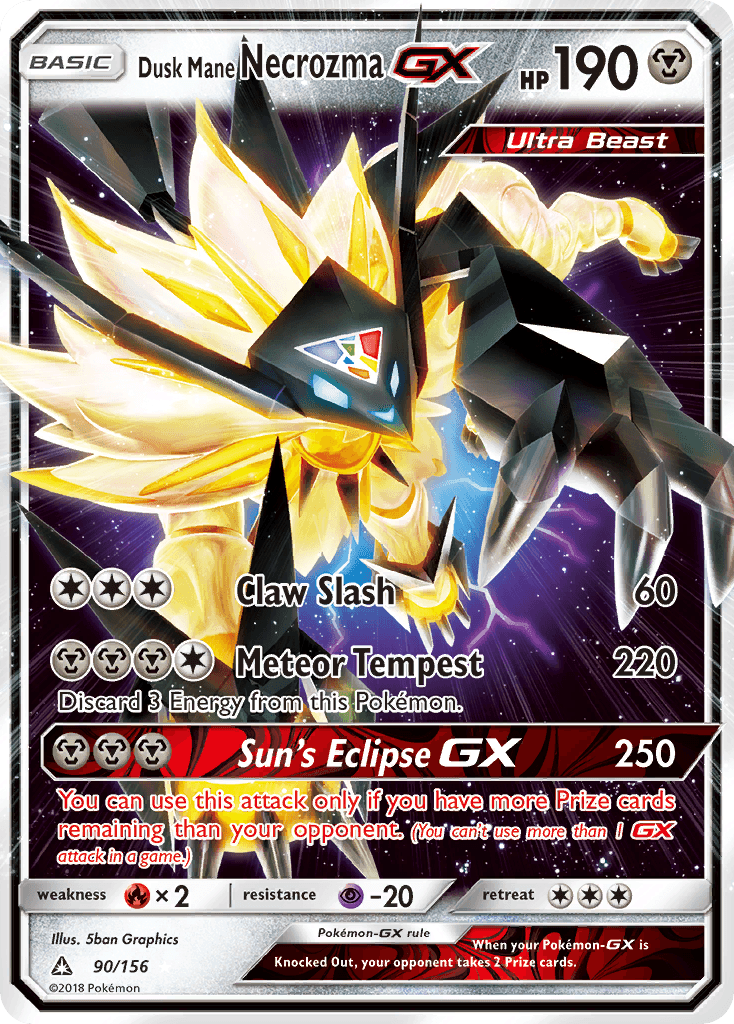 Dusk Mane Necrozma-GX, Ultra Prism 90