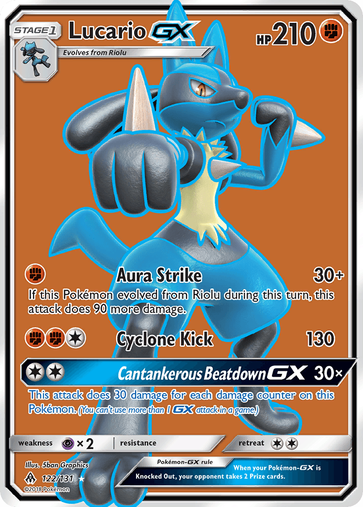 Lucario-GX, Forbidden Light 122