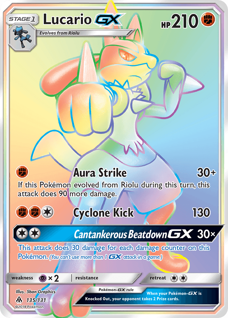 Lucario-GX, Forbidden Light 135