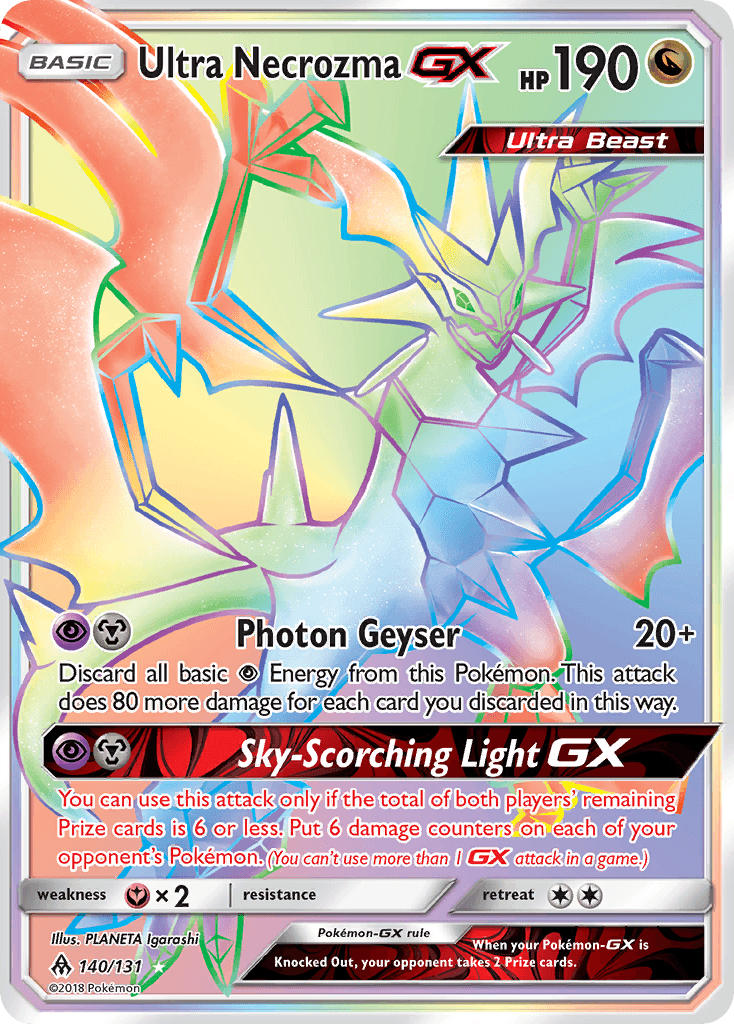 Ultra Necrozma-GX, Forbidden Light 140