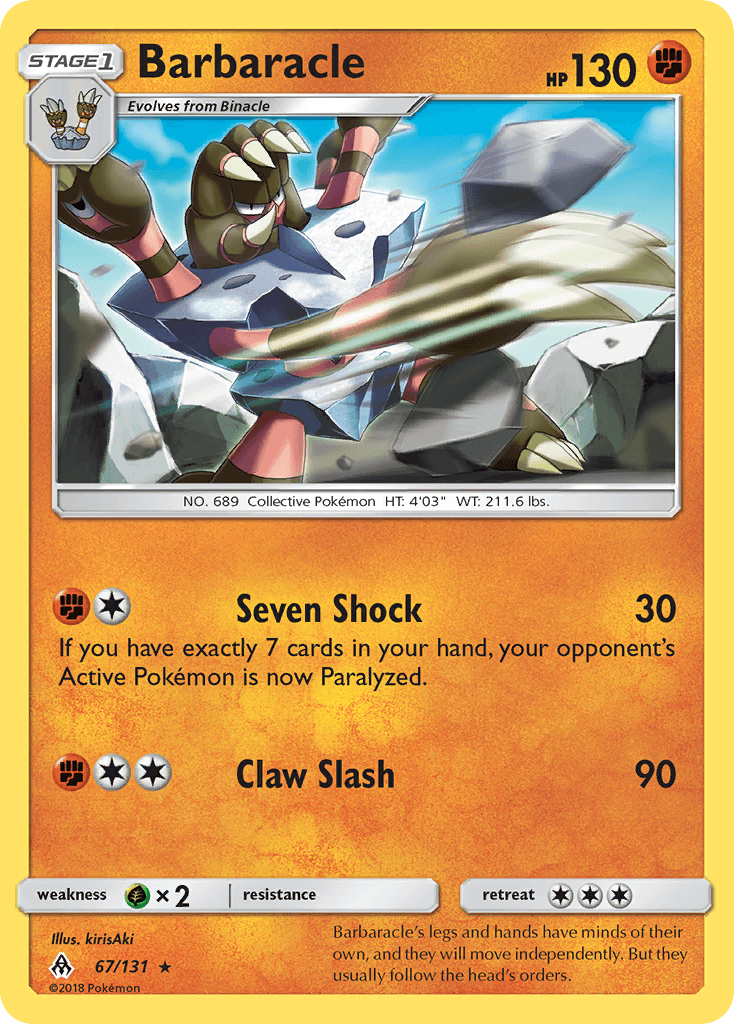 Barbaracle, Forbidden Light 67