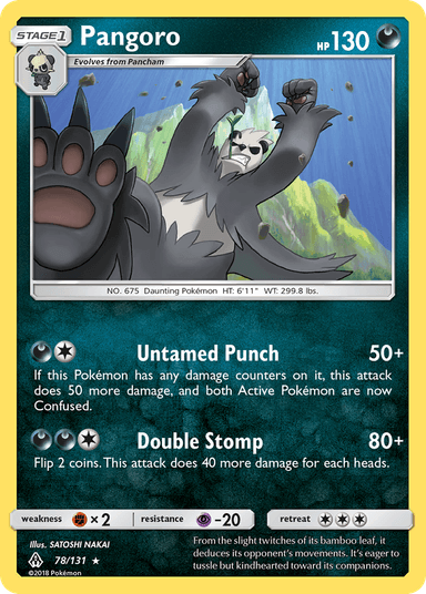 Pangoro, Forbidden Light 78