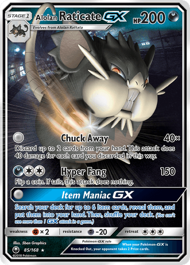 Alolan Raticate-GX, Celestial Storm 85