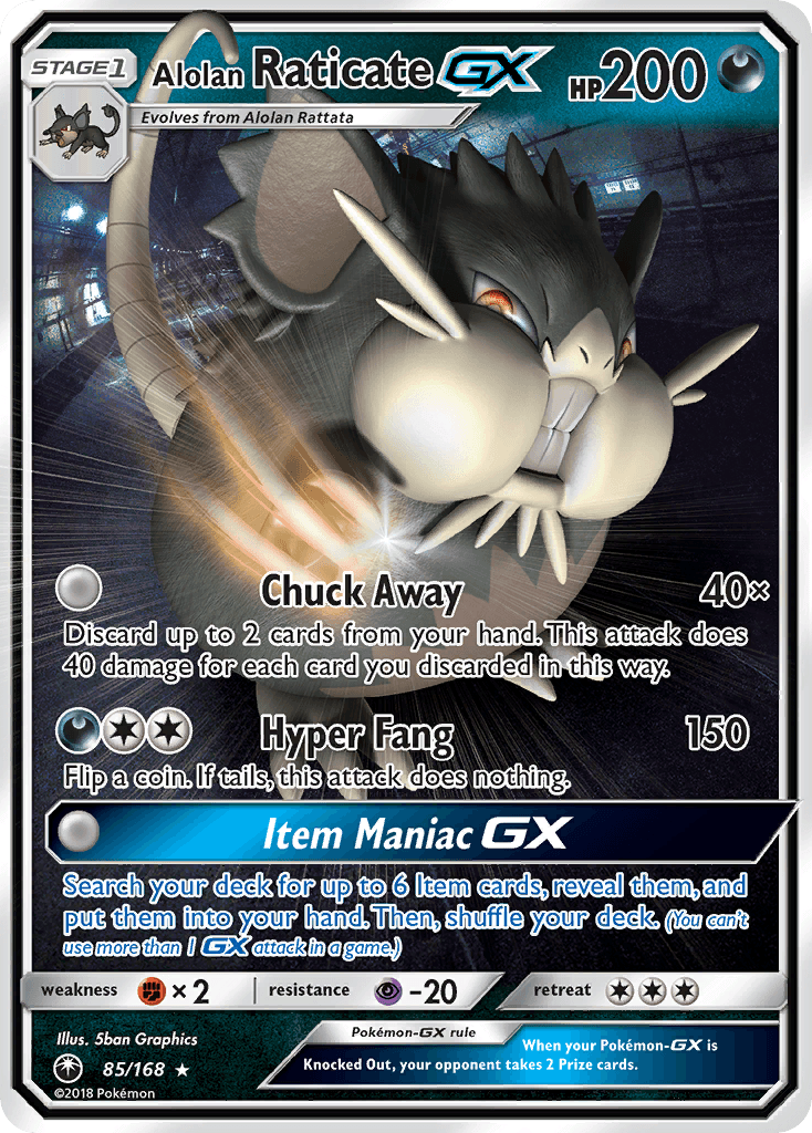 Alolan Raticate-GX, Celestial Storm 85
