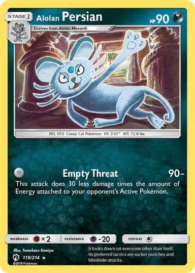 Alolan Persian, Lost Thunder 119