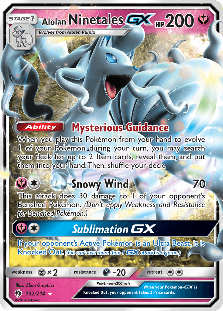 Alolan Ninetales-GX, Lost Thunder 132