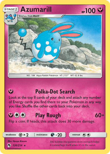 Azumarill, Lost Thunder 136