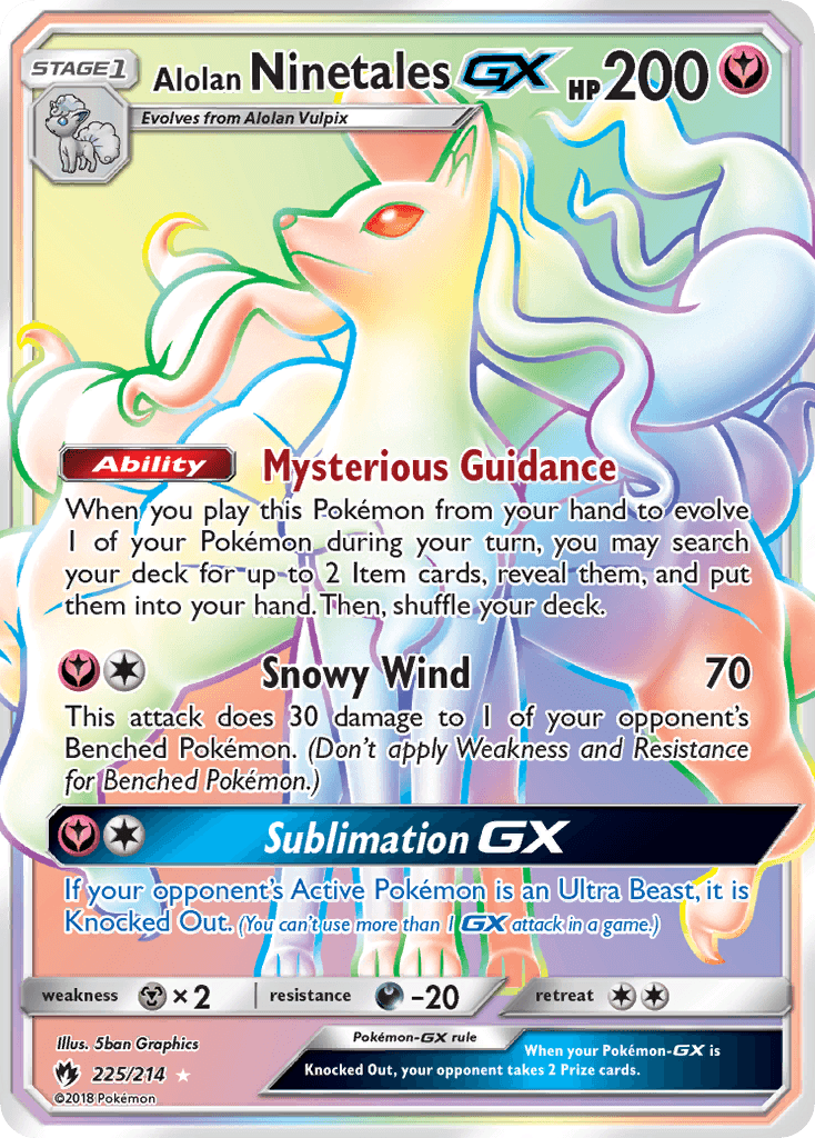 Alolan Ninetales-GX, Lost Thunder 225