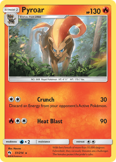 Pyroar, Lost Thunder 51