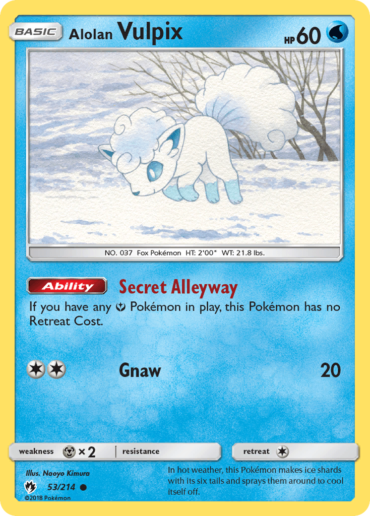 Alolan Vulpix, Lost Thunder 53