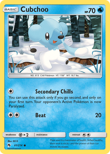 Cubchoo, Lost Thunder 61