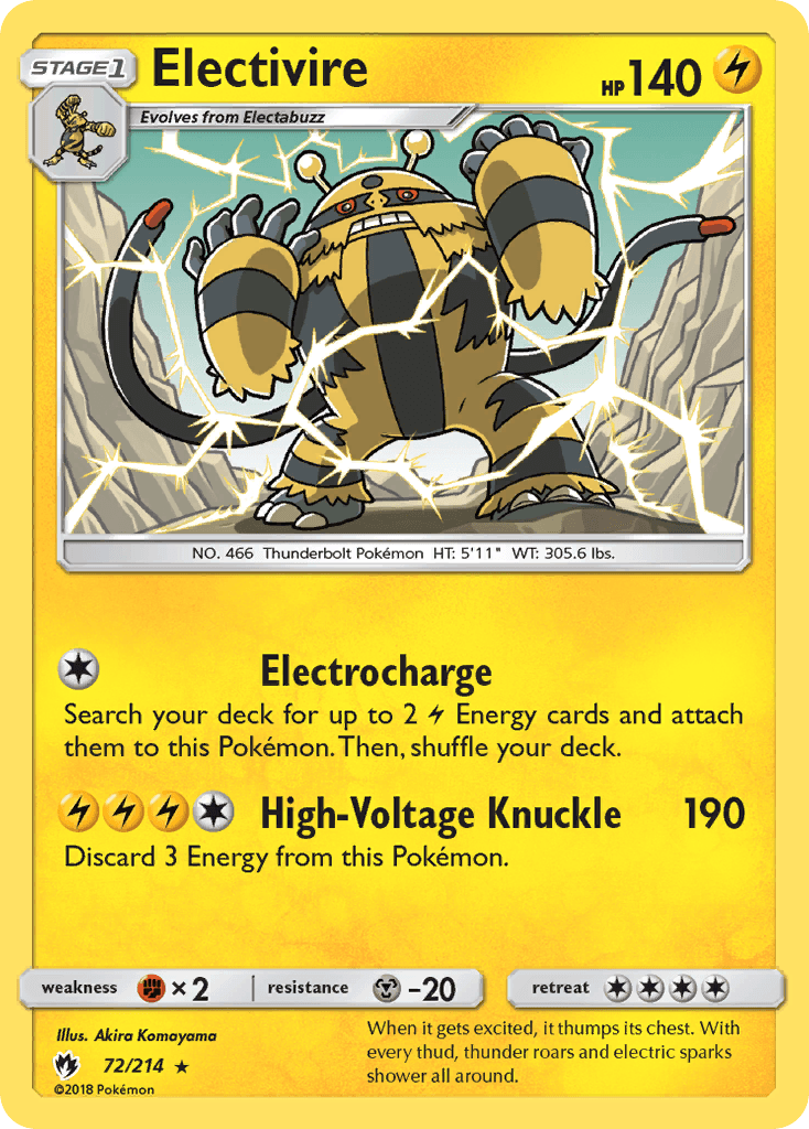 Electivire, Lost Thunder 72
