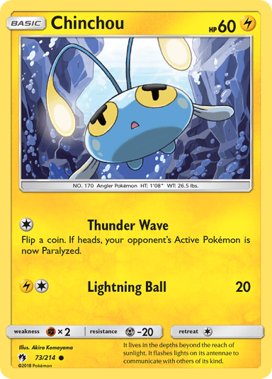 Chinchou, Lost Thunder 73