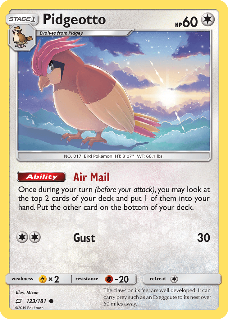 Pidgeotto, Team Up 123
