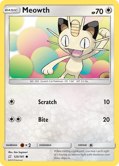 Meowth, Team Up 125