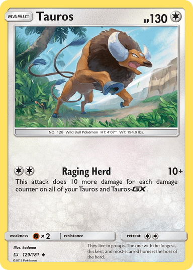 Tauros, Team Up 129