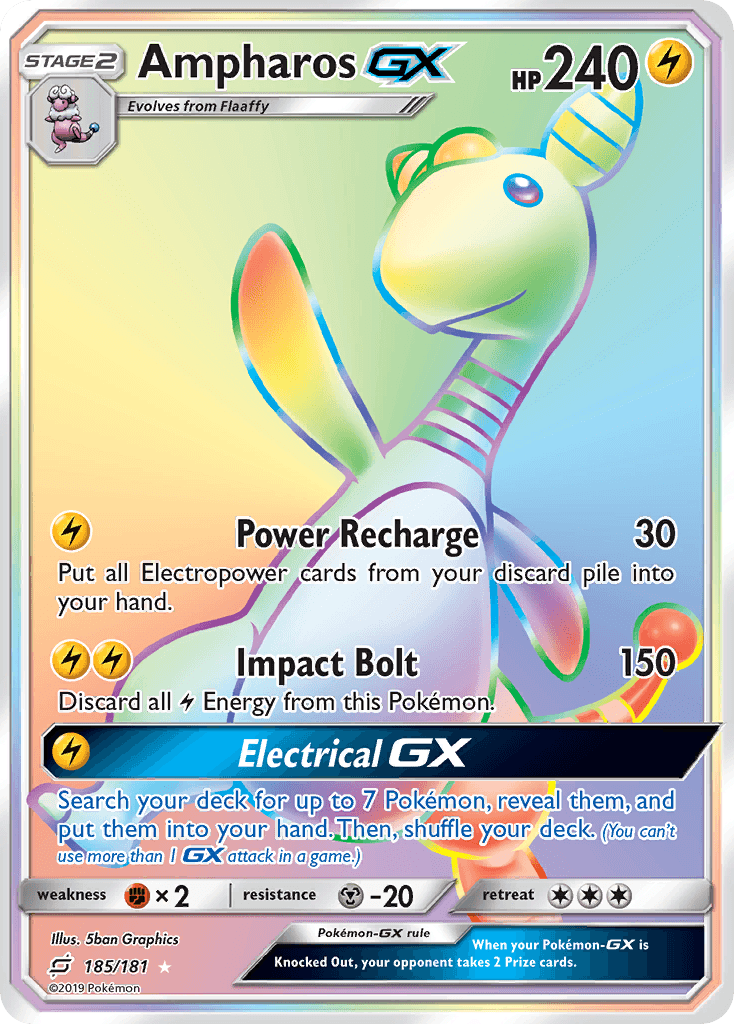 Ampharos-GX, Team Up 185
