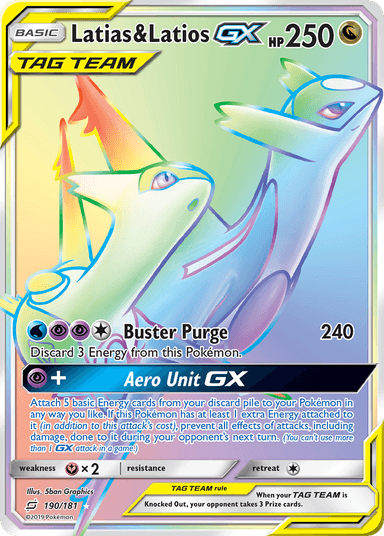 Latias & Latios-GX, Team Up 190