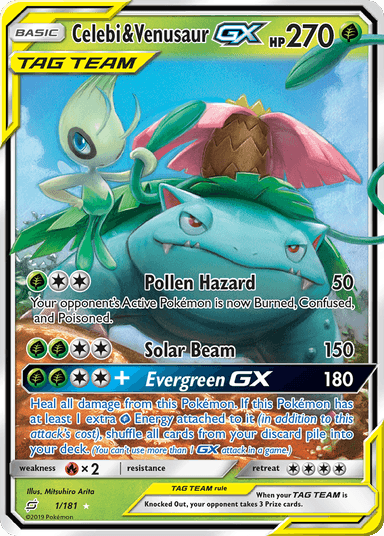 Celebi & Venusaur-GX, Team Up 1