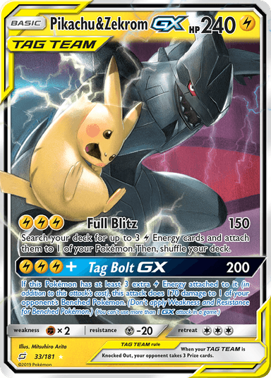 Pikachu & Zekrom-GX, Team Up 33