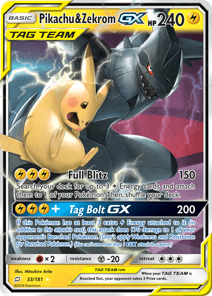 Pikachu & Zekrom-GX, Team Up 33