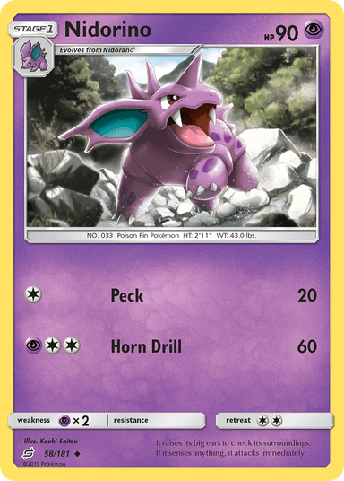 Nidorino, Team Up 58
