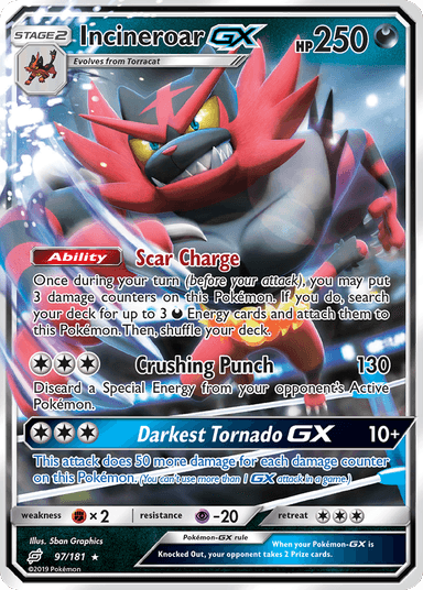 Incineroar-GX, Team Up 97
