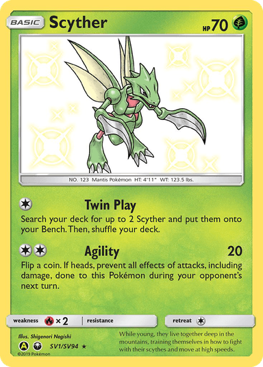 Scyther, Hidden Fates Shiny Vault SV1