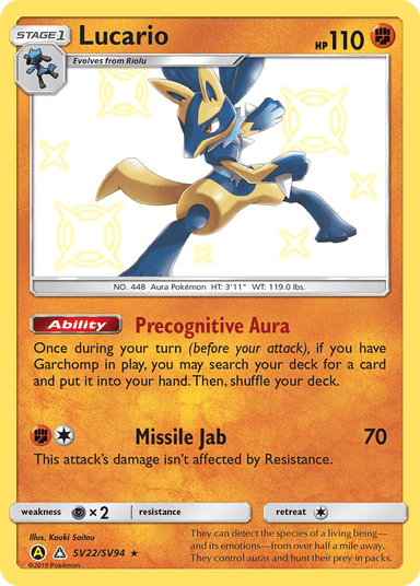 Lucario, Hidden Fates Shiny Vault SV22