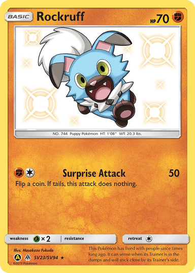 Rockruff, Hidden Fates Shiny Vault SV23