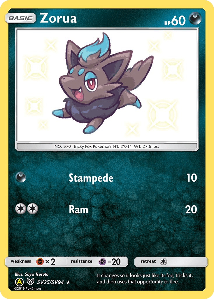 Zorua, Hidden Fates Shiny Vault SV25
