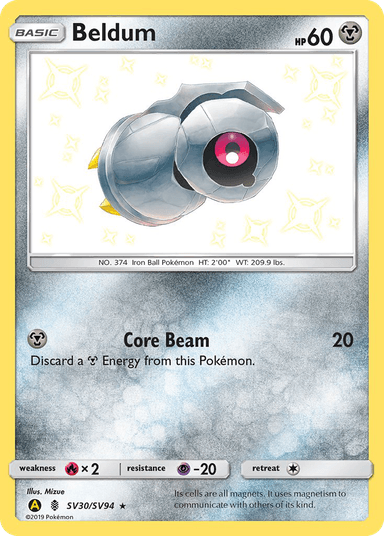 Beldum, Hidden Fates Shiny Vault SV30