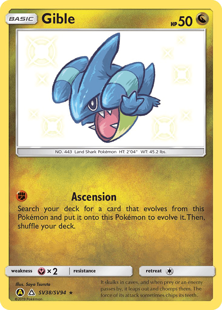 Gible, Hidden Fates Shiny Vault SV38