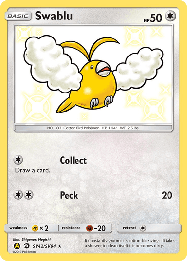 Swablu, Hidden Fates Shiny Vault SV42