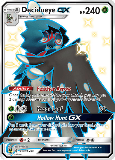 Decidueye-GX, Hidden Fates Shiny Vault SV47