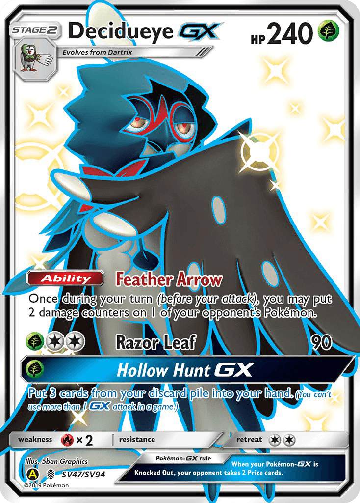 Decidueye-GX, Hidden Fates Shiny Vault SV47