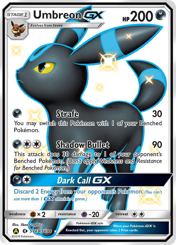 Umbreon-GX, Hidden Fates Shiny Vault SV69