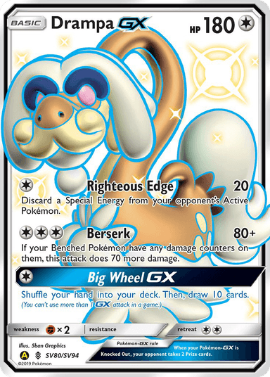 Drampa-GX, Hidden Fates Shiny Vault SV80