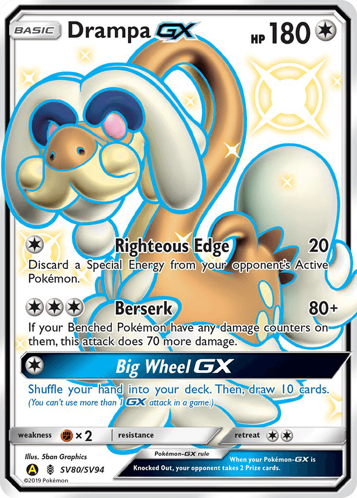 Drampa-GX, Hidden Fates Shiny Vault SV80