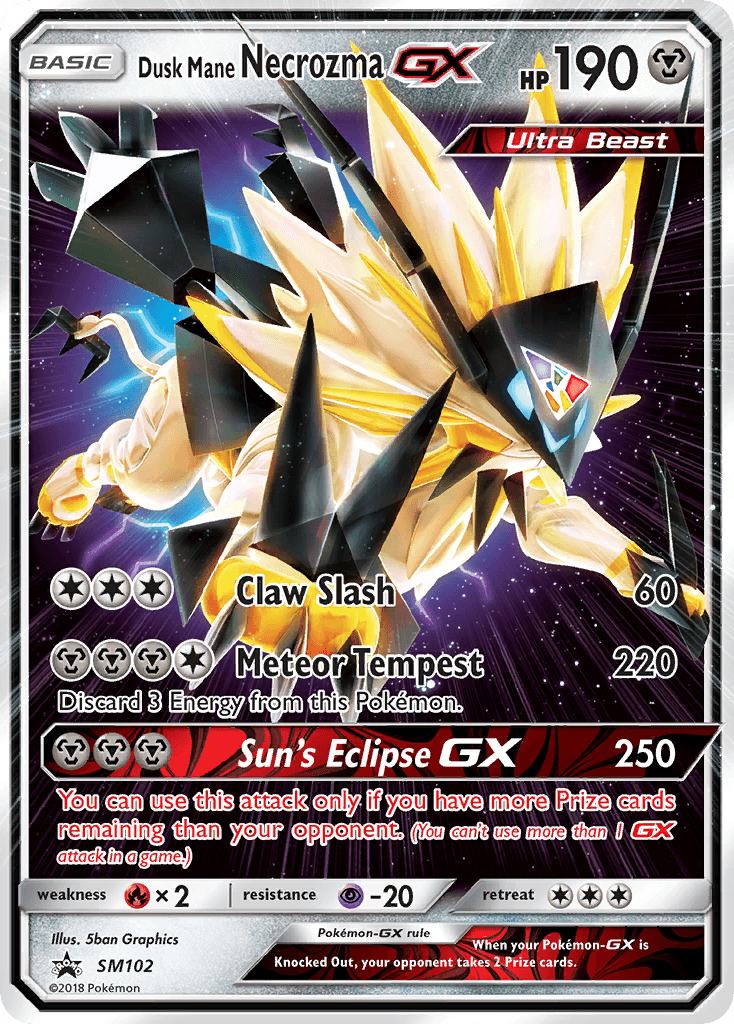 Dusk Mane Necrozma-GX, SM Black Star Promos SM102