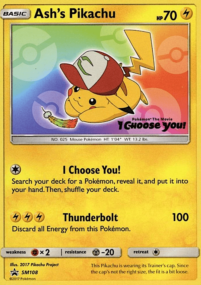Ash's Pikachu, SM Black Star Promos SM108