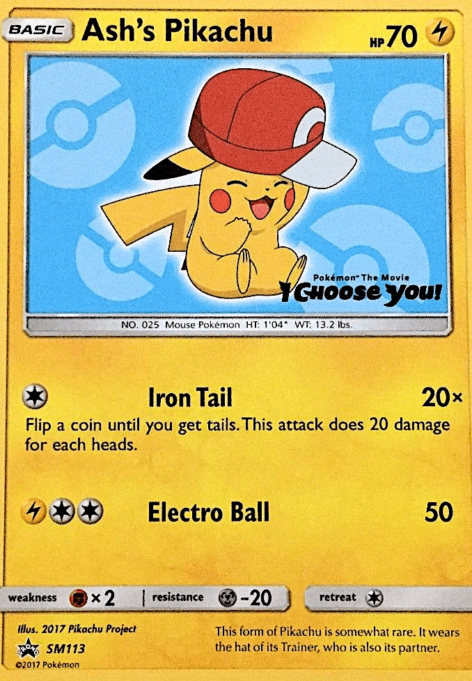 Ash's Pikachu, SM Black Star Promos SM113