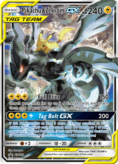 Pikachu & Zekrom-GX, SM Black Star Promos SM168