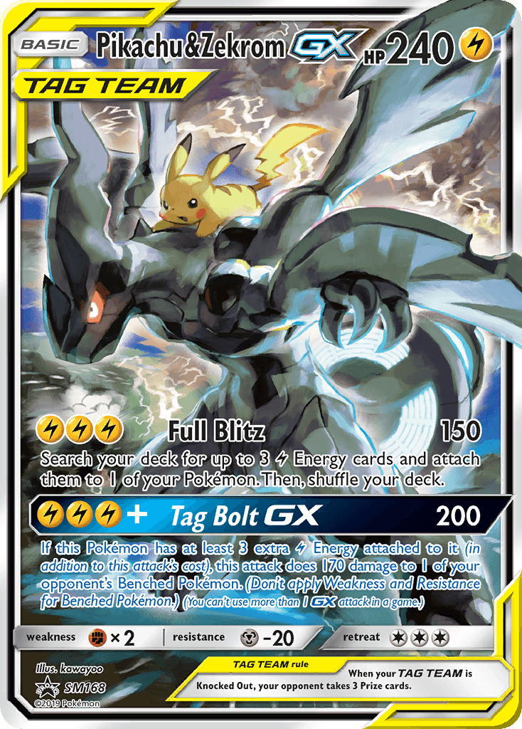 Pikachu & Zekrom-GX, SM Black Star Promos SM168