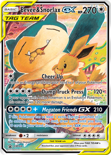 Eevee & Snorlax-GX, SM Black Star Promos SM169